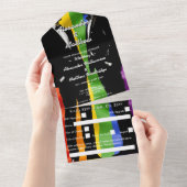 Elegant Modern Gay Men Wedding Rainbow オールインワン招待状 (貼ってはがせる)