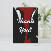 Elegant Modern Gay Men Wedding Rainbow サンキューカード (スタンド正面)