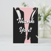 Elegant Modern Gay Men Wedding Rainbow サンキューカード (スタンド正面)