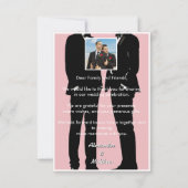 Elegant Modern Gay Men Wedding Rainbow サンキューカード (裏面)