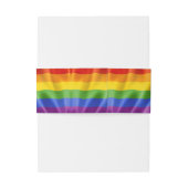 Elegant Modern Gay Men Wedding Rainbow  招待状ベリーバンド (裏面例)