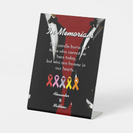 Elegant Modern Gay Men Wedding Rainbow In Memoriam 台座サイン