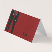 Elegant Modern Gay Men Wedding Rainbow Place Cards (正面)