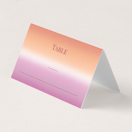Elegant Modern Gay Men Wedding Rainbow Place Cards (正面)