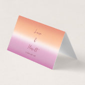 Elegant Modern Gay Men Wedding Rainbow Place Cards (裏面)