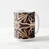 Elegant Modern Geometric Star Patterned コーヒーマグカップ (正面右)