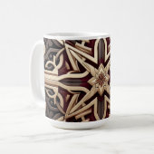 Elegant Modern Geometric Star Patterned コーヒーマグカップ (正面左)