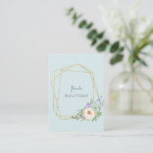 Elegant, modern, geometrisch Gold & Pastel-Blumen 名刺 (スタンド正面)