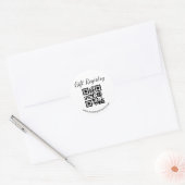 elegant modern gift registry qr code baby shower ラウンドシール (封筒)