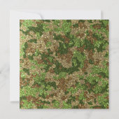 Elegant Modern Glitter Camouflage Military Wedding 招待状 (裏面)