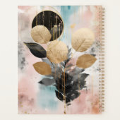 Elegant Modern Gold Botanical Monogram プランナー手帳 (裏面)