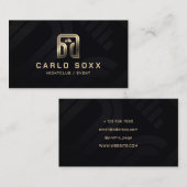 Elegant modern gold dark logo 名刺 (正面/裏面)