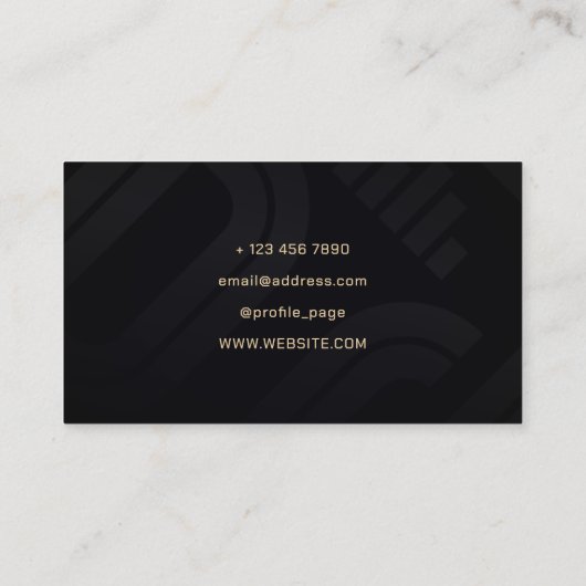Elegant modern gold dark logo 名刺 (裏面)