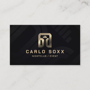Elegant modern gold dark logo 名刺