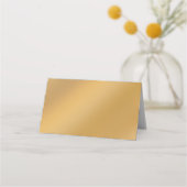 Elegant Modern Gold Gradient Wedding Name & Table プレイスカード (裏面)
