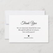 elegant modern gold script thank you photo birth  案内状 (裏面)