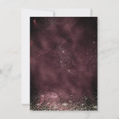 Elegant Modern Gold Stars Burgundy Sweet 16 招待状 (裏面)