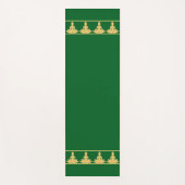 Elegant, Modern Golden Buddha on Forest Green ヨガマット (正面)