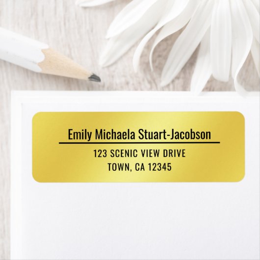 Elegant Modern Golden Contemporary Professional ラベル (インサイチュ)