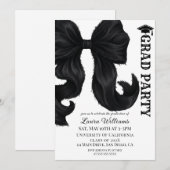 Elegant Modern Graduation 招待状 (正面/裏面)