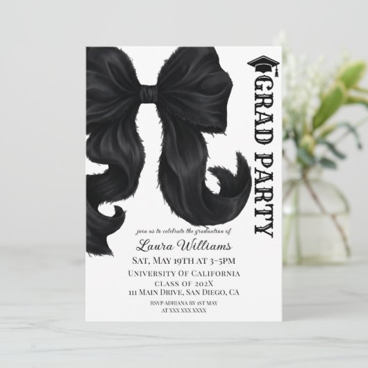 Elegant Modern Graduation 招待状 (スタンド正面)