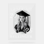Elegant Modern Graduation Photo Display アクリルサイン (正面)