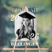 Elegant Modern Graduation Photo Display アクリルサイン (ニュートラル)