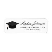 Elegant Modern Graduation Return Address ラベル (正面)