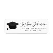 Elegant Modern Graduation Return Address ラベル (正面)