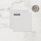 Elegant Modern Handwriting Plain Professional Gray ノートカード (正面/裏面インサイチュ)
