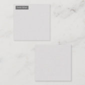 Elegant Modern Handwriting Plain Professional Gray ノートカード (正面/裏面)