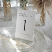 Elegant Modern Handwriting Wedding Table Numbers 台座サイン