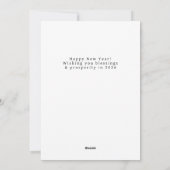 Elegant Modern Happy New Year Family 4 Photo シーズンカード (裏面)