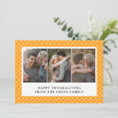 Elegant Modern Happy Thanksgiving Autumn 3 Photo シーズンカード (スタンド正面)