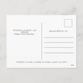 Elegant Modern Happy Thanksgiving Autumn 3 Photo シーズンポストカード (裏面)