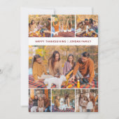 Elegant Modern Happy Thanksgiving Autumn Photo シーズンカード (正面)