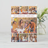 Elegant Modern Happy Thanksgiving Autumn Photo シーズンカード (スタンド正面)