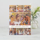 Elegant Modern Happy Thanksgiving Autumn Photo シーズンカード (スタンド正面)