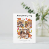 Elegant Modern Happy Thanksgiving Autumn Photo シーズンポストカード (スタンド正面)