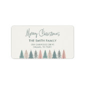 Elegant Modern Holiday Christmas ラベル (正面)