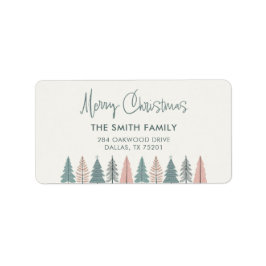 Elegant Modern Holiday Christmas ラベル