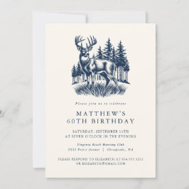 Elegant Modern Hunter Birthday Party Invitation 招待状