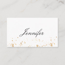 Elegant Modern in Weiß Gold Splash Platzkarte プレイスカード