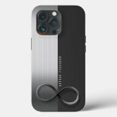 Elegant Modern Infinity | Silver Gray Case-Mate iPhoneケース (裏面)