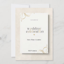 Elegant Modern Invitation Card Minimal Luxury Even 招待状