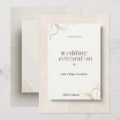 Elegant Modern Invitation Card Minimal Luxury Even 招待状 (正面/裏面)
