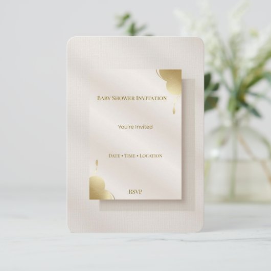 Elegant Modern Invitation Card Minimal Luxury Even 招待状 (スタンド正面)
