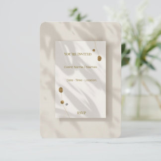 Elegant Modern Invitation Card Minimal Luxury Even 招待状