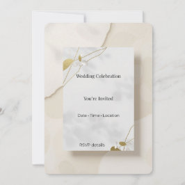 Elegant Modern Invitation Card Minimal Luxury Even 招待状