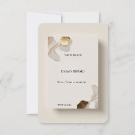 Elegant Modern Invitation Card Minimal Luxury Even 招待状
